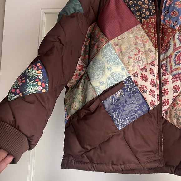 Found Diamond Quilted Patchwork Jacket - Sz XL - Picture 6 of 10
